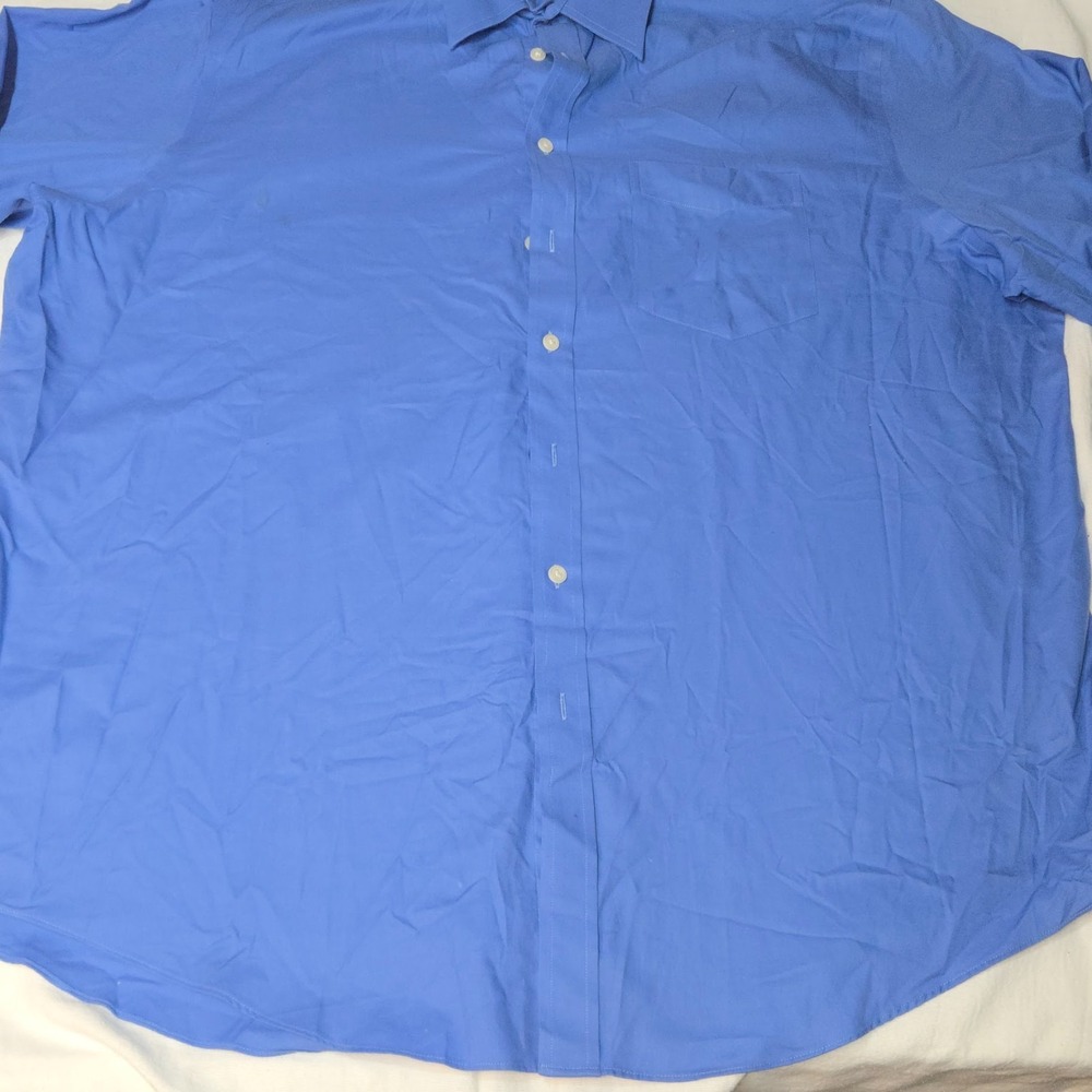 Merona "The Ultimate Shirt" Men's XXL Blue Long Sleeve Button Down 18-18 1/2 - Picture 6 of 16